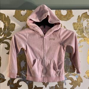 Juicy Couture Size 4T Light Pink Terry Cloth Kids Hoodie